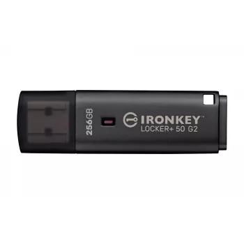 USB-flashdrive KINGSTON IronKey Locker Plus 50 G2 256 GB, USB Type-A, USB 3.2 Gen 1, AES-256, FIPS 197