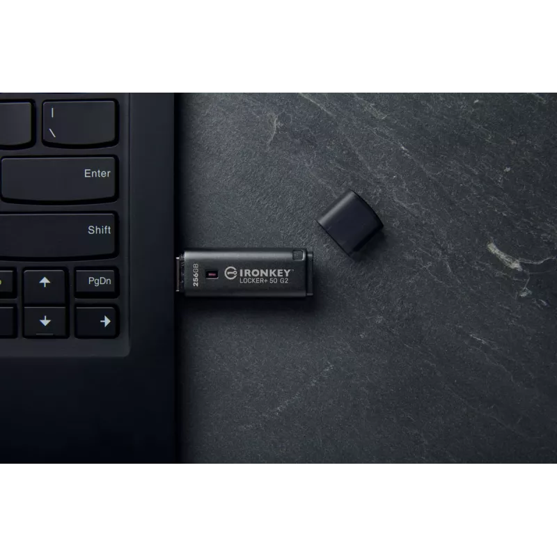 USB-flashdrive KINGSTON IronKey Locker Plus 50 G2 256 GB, USB Type-A, USB 3.2 Gen 1, AES-256, FIPS 197