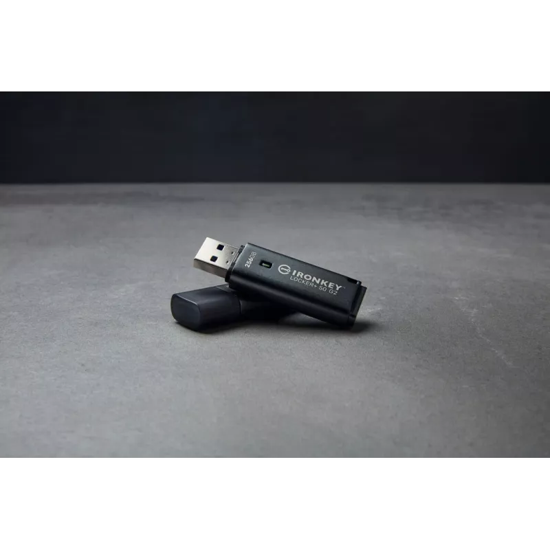 USB-flashdrive KINGSTON IronKey Locker Plus 50 G2 256 GB, USB Type-A, USB 3.2 Gen 1, AES-256, FIPS 197
