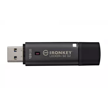 USB-flashdrive KINGSTON IronKey Locker Plus 50 G2 128GB, USB Type-A, USB 3.2 Gen 1, AES-256, FIPS 197