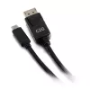 C2G USB-C naar DisplayPort-adapterkabel 4K 30 Hz 1,8 m zwart