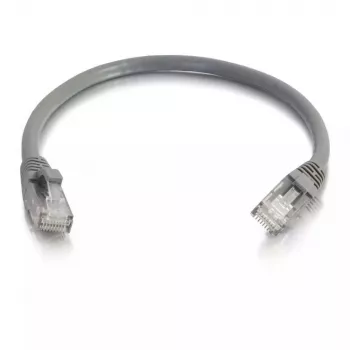 Netwerk-patchkabel C2G 0,3 m Cat6 beschermde stekker ongeafschermd UTP grijs