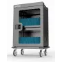 Manhattan laadwagen/-kar voor 32 apparaten via USB-C, iPad tot 13 inch, MacBook Air tot 15 inch & Chromebook 15,6 inch, ook andere tablets/smartphones (met apparaat-naar-USB-C-kabel), vakken 404x27,6x283mm, laadkabel voor apparaten niet meegeleverd (aanbevolen USB-C-kabel 354868), behuizing