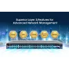 Intellinet 54-poorts L3 fully managed PoE+-switch met 48 Gigabit Ethernet-poorten en 6 SFP+-uplinks