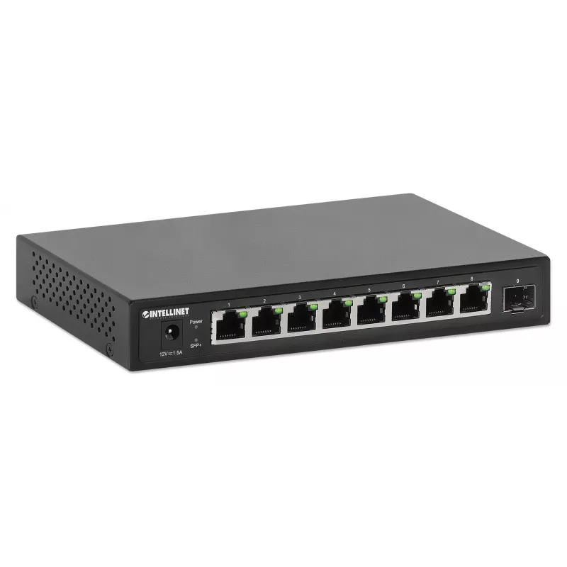 Intellinet 9-poorts switch 8 x 2,5G Ethernet-poorten en 1 SFP+-uplink