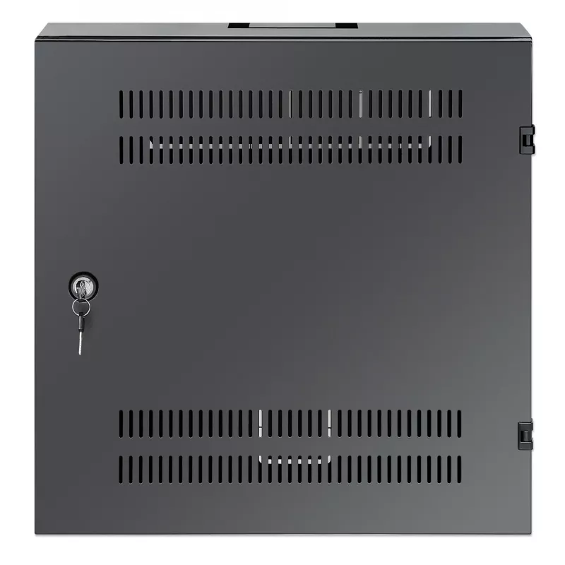 Intellinet low-profile 19 inch wandmontagekast met 4U horizontale en 2U verticale rails, slanke, ruimtebesparende behuizing met slechts 170 mm diepte, ideaal voor AV-, multimedia- en bewakingstoepassingen, gemonteerd, zwart RAL 7021