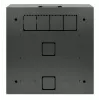 Intellinet low-profile 19 inch wandmontagekast met 4U horizontale en 2U verticale rails, slanke, ruimtebesparende behuizing met slechts 170 mm diepte, ideaal voor AV-, multimedia- en bewakingstoepassingen, gemonteerd, zwart RAL 7021