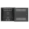 Intellinet low-profile 19 inch wandmontagekast met 4U horizontale en 2U verticale rails, slanke, ruimtebesparende behuizing met slechts 170 mm diepte, ideaal voor AV-, multimedia- en bewakingstoepassingen, gemonteerd, zwart RAL 7021