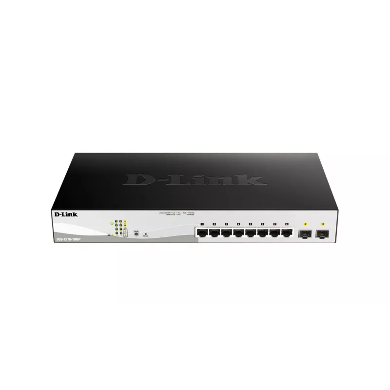D-Link 10-poorts Gigabit PoE+ Smart Managed switch inclusief 2 SFP-poorten