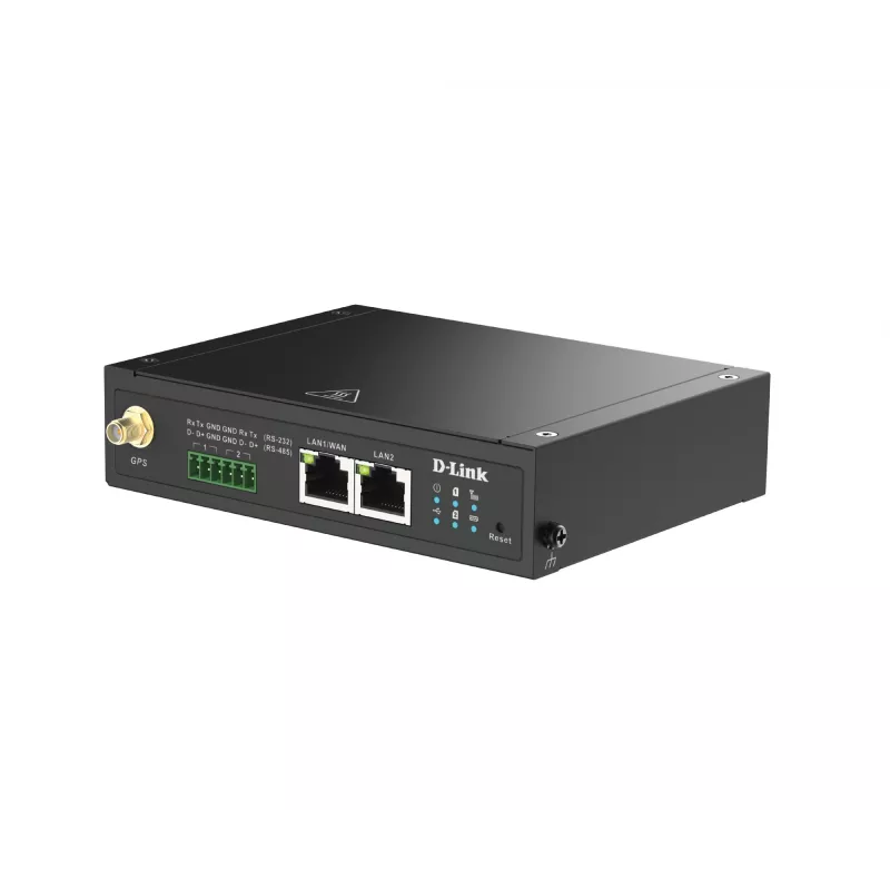 D-Link 4G LTE IIoT-gateway, mobiele gateway, zwart, 4G, LTE, LTE, MicroSD (TransFlash), extern