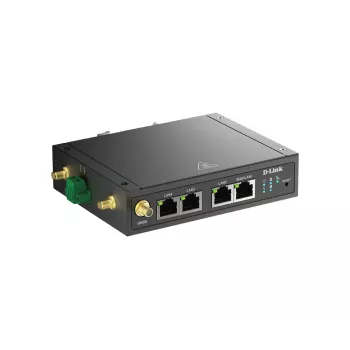 D-Link 4G LTE M2M VPN Wi-Fi-router, mobielnetwerkrouter, zwart, DIN-railmontage, 802.11b, 802.11g, Wi-Fi 4 (802.11n), 300 Mbit/s, 4G