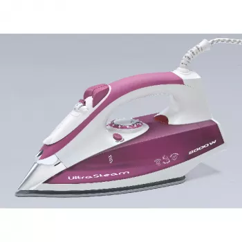 Ariete 6215 stoomstrijkijzer, 2200 W, roestvrijstalen zoolplaat, 0,28 L, violet/wit