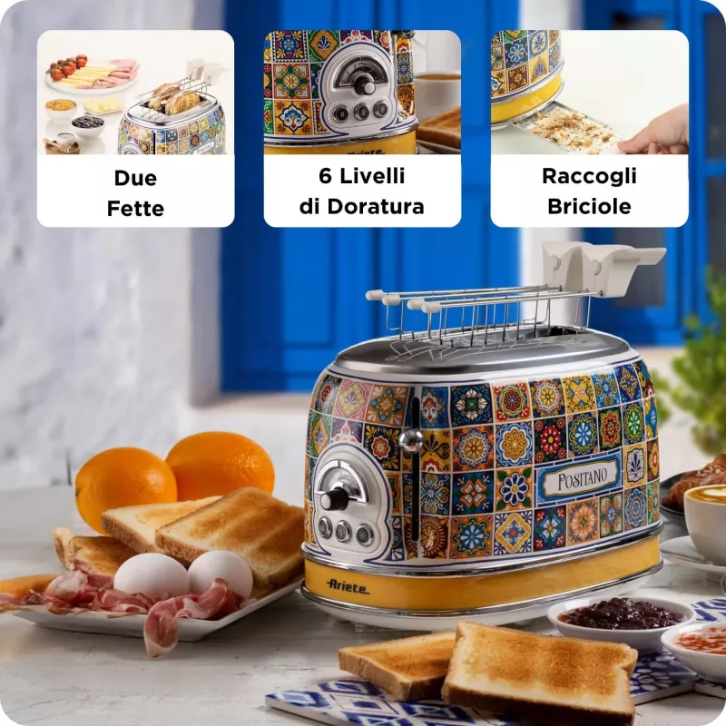 Ariete 0155/0P 6 2 sneetjes 810 W blauw, geel