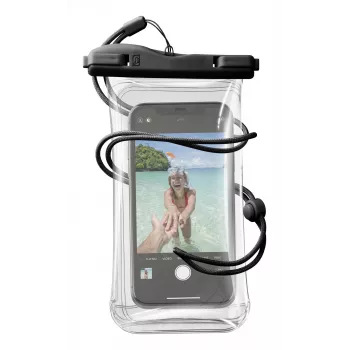 Cellularline Voyager - universele waterdichte smartphonehoes, tas, universeel, universeel, 80 x 165 mm, zwart