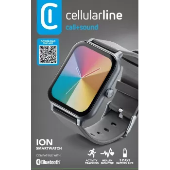 Cellularline ION Bluetooth® smartwatch met app, LED, 91 g