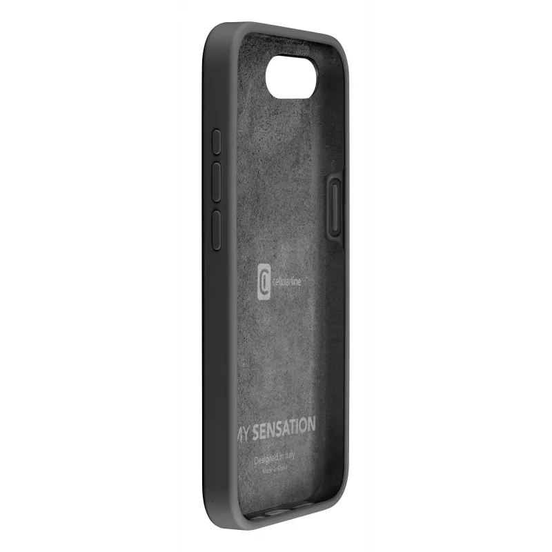 Cellularline Sensation - iPhone 16e/17e soft-touch-siliconehoes met geïntegreerde antibacteriële Microban®-technologie