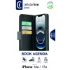 Cellularline Book Agenda - iPhone 16e/17e kunstleren bookcase met magneetsluiting