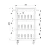 Techly I-CABINET-30DUTY draagbare apparaatbeheerwagen/kast wit, blauw