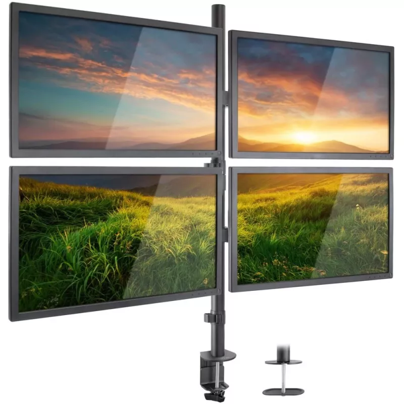 Techly ICA-LCD 382-Q monitorhouder / standaard 68,6 cm (27 inch) bureau zwart