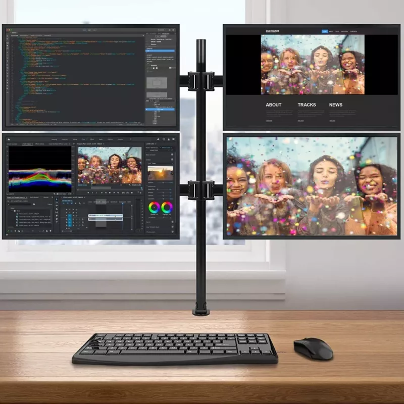 Techly ICA-LCD 382-Q monitorhouder / standaard 68,6 cm (27 inch) bureau zwart