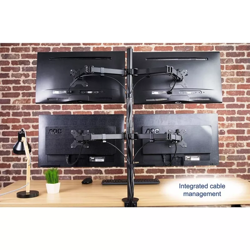 Techly ICA-LCD 382-Q monitorhouder / standaard 68,6 cm (27 inch) bureau zwart