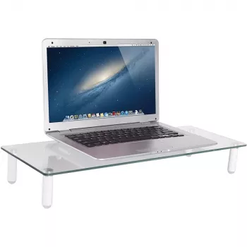 Techly universele monitorverhoger voor op tafel, vrijstaand, 20 kg, 33 cm (13 inch), 81,3 cm (32 inch), transparant