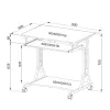 Techly compacte pc-tafel van metaal en glas met wielen ICA-TB 3791A
