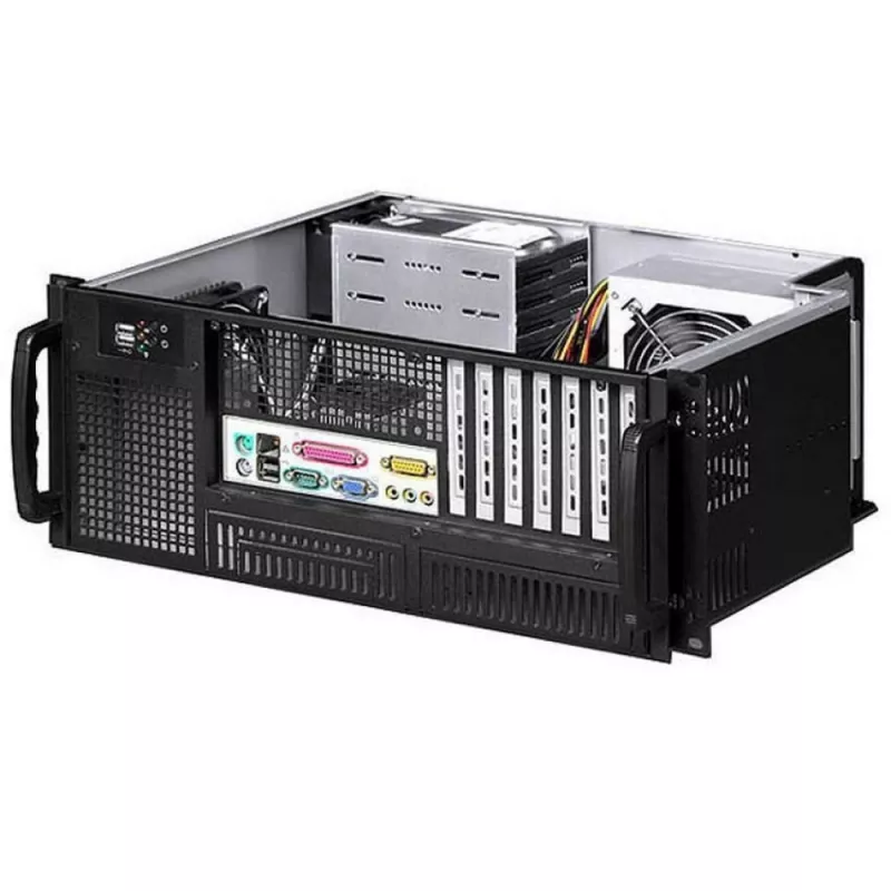 Techly behuizing industrie-rack 19/desktop 4U ultra compact zwart I-CASE MP-P4HX-BLK6