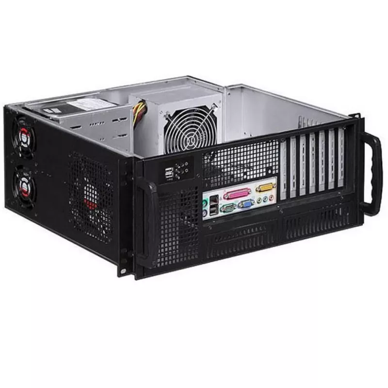 Techly behuizing industrie-rack 19/desktop 4U ultra compact zwart I-CASE MP-P4HX-BLK6