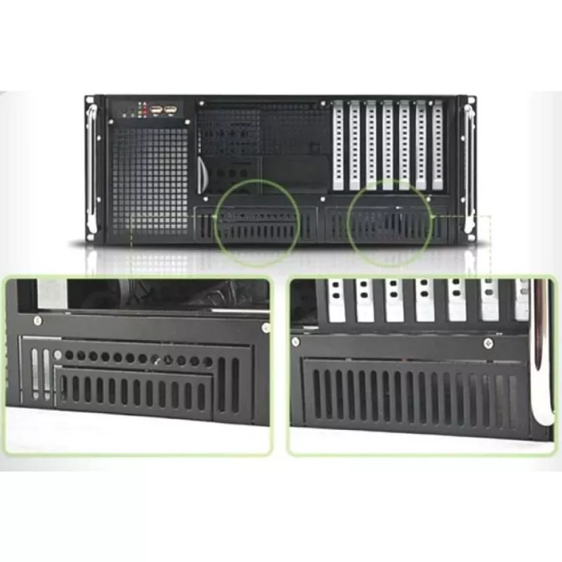 Techly behuizing industrie-rack 19/desktop 4U ultra compact zwart I-CASE MP-P4HX-BLK6