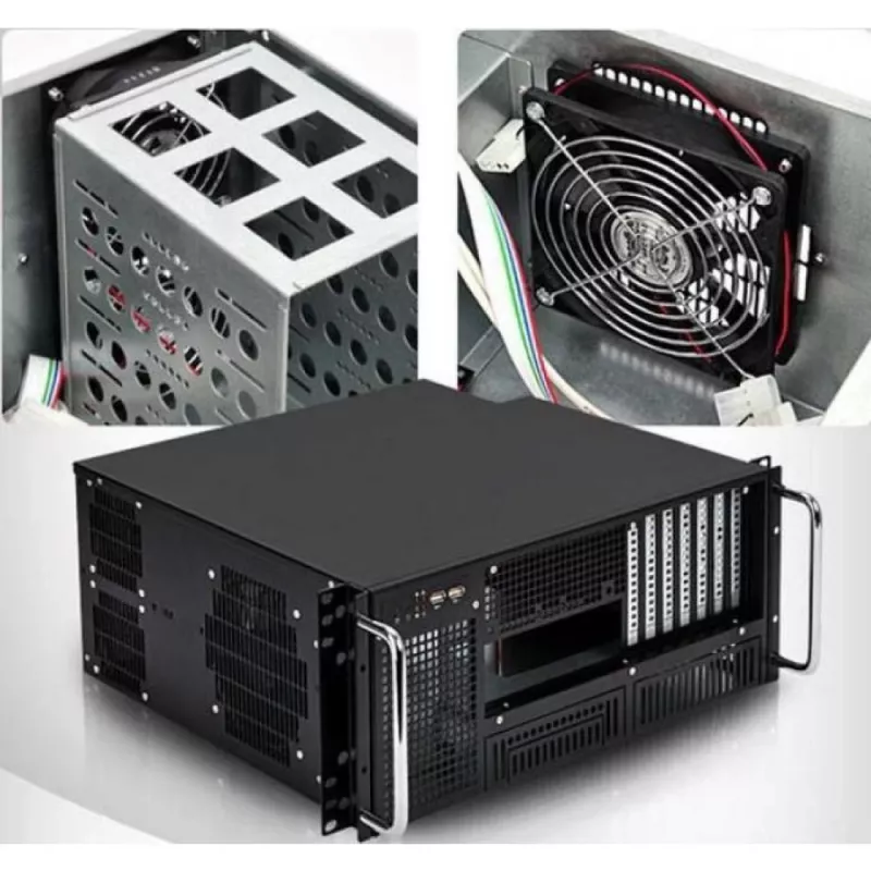 Techly behuizing industrie-rack 19/desktop 4U ultra compact zwart I-CASE MP-P4HX-BLK6