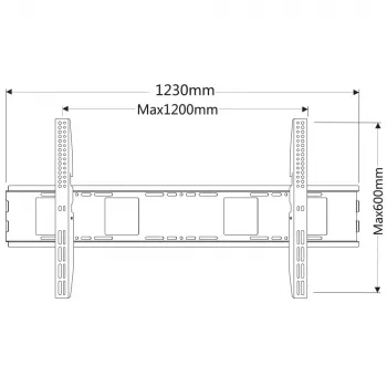 Techly ICA-PLB 2230 tv-beugel/standaard 2,54 m (100 inch) zwart