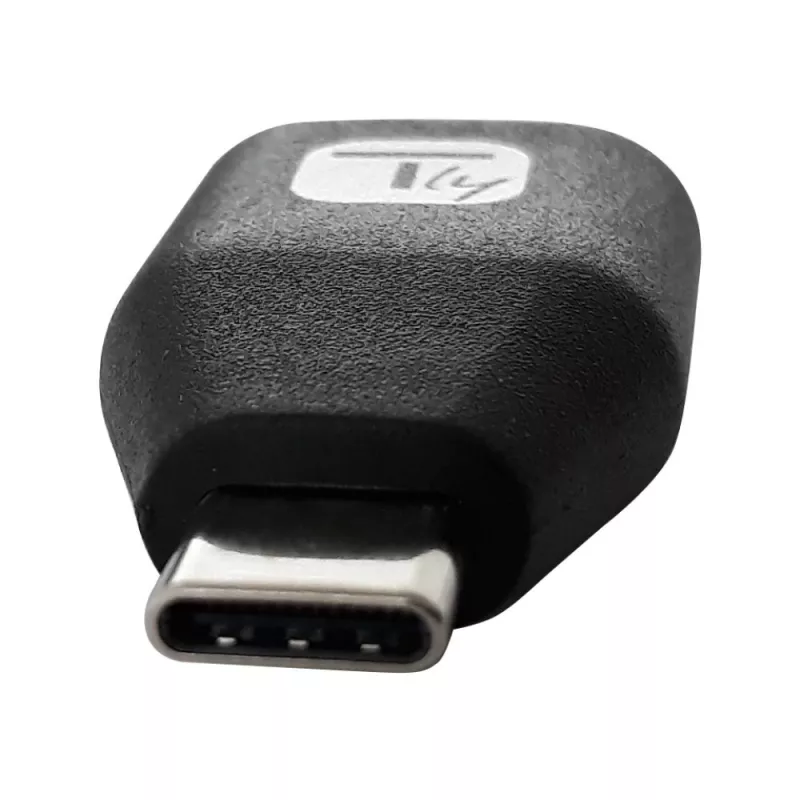 Techly USB-C stekker naar USB-A bus adapter zwart, USB A, USB C, zwart