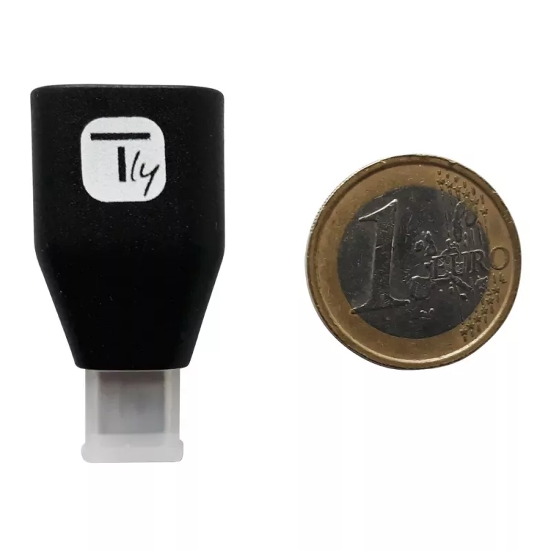 Techly USB-C stekker naar USB-A bus adapter zwart, USB A, USB C, zwart