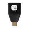 Techly USB-C stekker naar USB-A bus adapter zwart, USB A, USB C, zwart