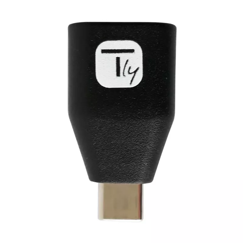 Techly USB-C stekker naar USB-A bus adapter zwart, USB A, USB C, zwart