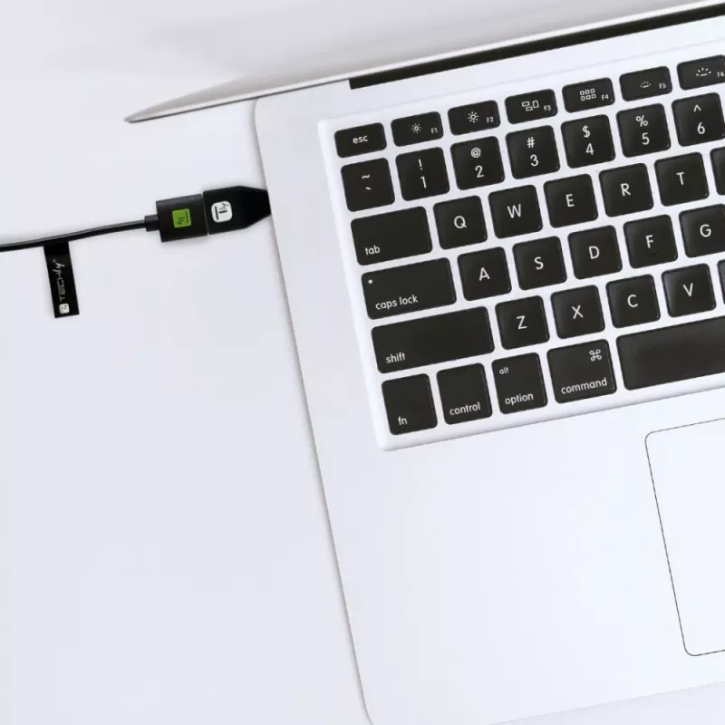 Techly USB-C stekker naar USB-A bus adapter zwart, USB A, USB C, zwart