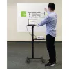 Techly ICA-TB TPM-10 in hoogte verstelbare projector- en notebooktrolley met plank, zwart