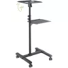 Techly ICA-TB TPM-10 in hoogte verstelbare projector- en notebooktrolley met plank, zwart