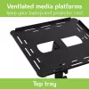 Techly ICA-TB TPM-10 in hoogte verstelbare projector- en notebooktrolley met plank, zwart