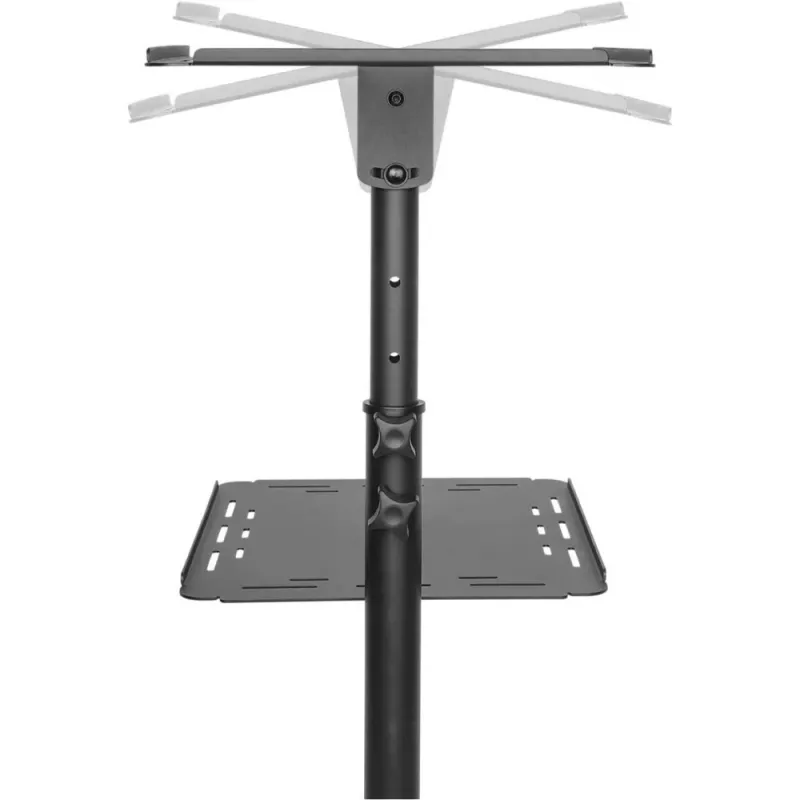 Techly ICA-TB TPM-10 in hoogte verstelbare projector- en notebooktrolley met plank, zwart