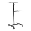 Techly ICA-TB TPM-10 in hoogte verstelbare projector- en notebooktrolley met plank, zwart