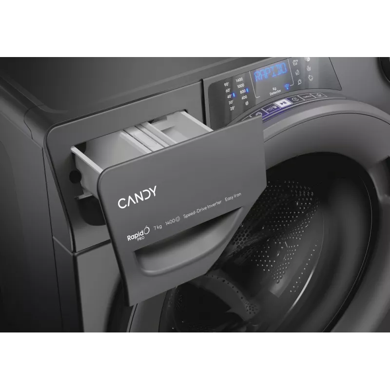 Candy RapidÓ PRO RP4 476BWMRR/1-S wasmachine frontlader 7 kg 1351 t/min antraciet