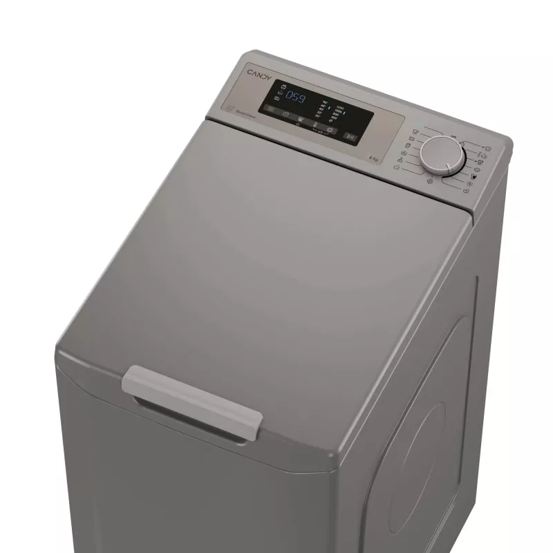 Candy TCA283DR2-S wasmachine bovenlader 8 kg 1200 t/min antraciet