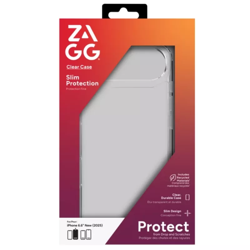 ZAGG Clear Case voor Apple iPhone 17 Air, hoesje, Apple, iPhone 17 Air, 16,5 cm (6,5 inch), transparant
