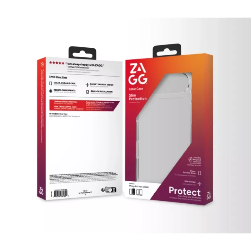ZAGG Clear Case voor Apple iPhone 17 Air, hoesje, Apple, iPhone 17 Air, 16,5 cm (6,5 inch), transparant