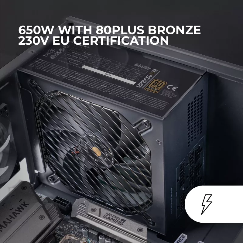Mars Gaming MPB650SIM voeding 650 W 24-pin ATX ATX zwart