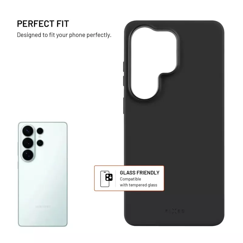 Fixed MagFlow | achterkantcover | Samsung | Galaxy S26 Ultra | vloeibaar siliconen | zwart