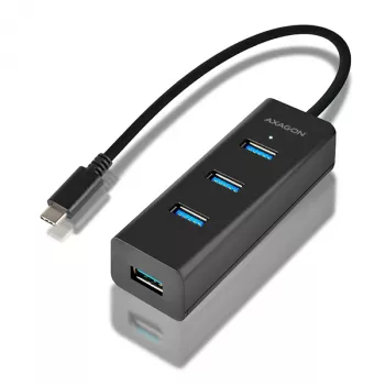 Axagon HUE-S2C interface-hub USB 3.2 Gen 1 (3.1 Gen 1) Type-A 5000 Mbit/s zwart