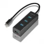 Axagon HUE-S2C interface-hub USB 3.2 Gen 1 (3.1 Gen 1) Type-A 5000 Mbit/s zwart